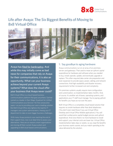 Life after Avaya: The Six Biggest Benefits of Moving to 8×8 Virtual Office