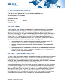 The Business Value of Cloud-Based Application Development Solutions
