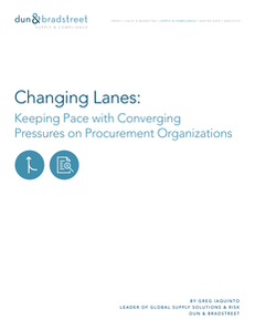 Changing Lanes: Keeping Pace with Converging Pressures on Procurement Organizations